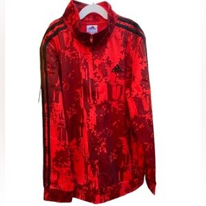 Adidas Red and Black Track Jacket Youth 14/16 NEW w/ Tags